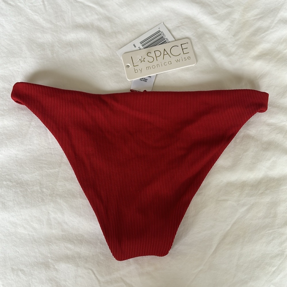 LSpace Camacho red bikini bottoms XS